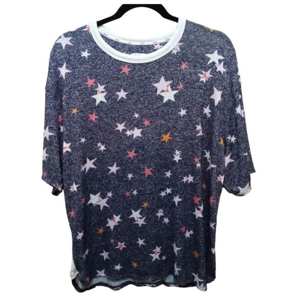 🌻Dkny star print top multi color size XXL - Picture 1 of 6